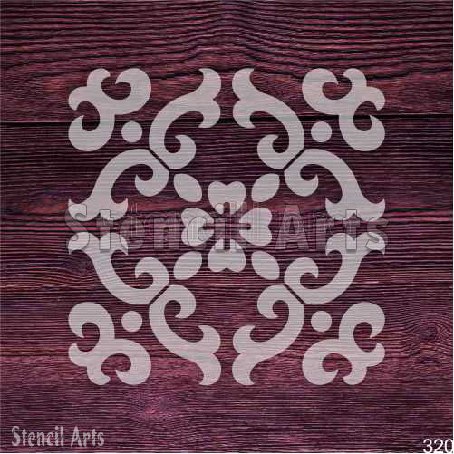 Ornamental Flourish Pattern Stencil - Reusable Design for DIY Decor