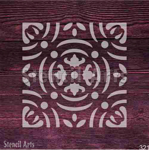 Geometric Tile Wall Stencil - Add a Touch of Style