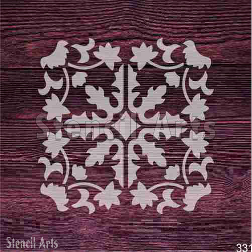 Nature-Themed Tile Stencil Nature-Inspired Design for Walls & Crafts