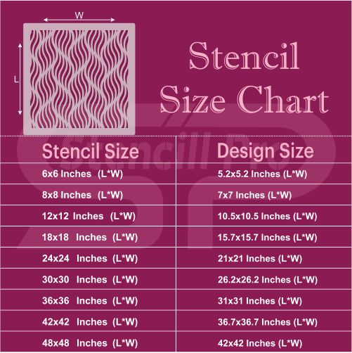 Spiral Elegance Pattern DIY Art Stencil for Canvas, Wood, and Fabric Projects