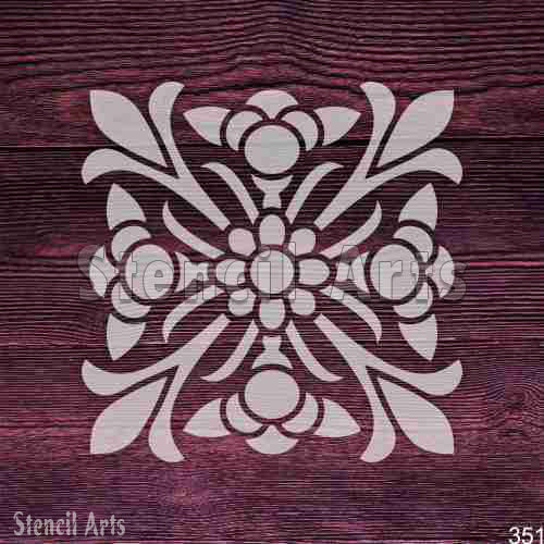 Victorian Floral Stencil - Timeless Decorative Pattern for Walls, Wood & Fabric