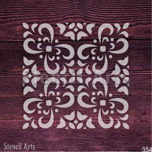 Symmetry Flow Tile Pattern Reusable Mylar Stencils – High-Quality Craft & Art Stencils