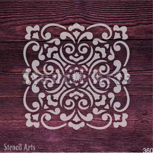 Decorative Baroque Stencil - Reusable Stencil for Home & Furniture Painting