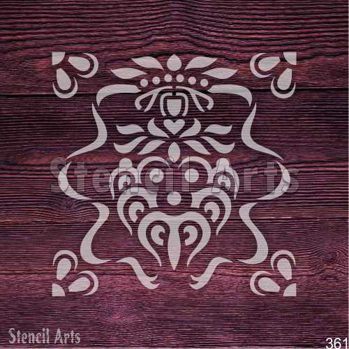 Heart Bloom Stencil - Perfect for Walls, Furniture & Gift Making by Stencil Arts