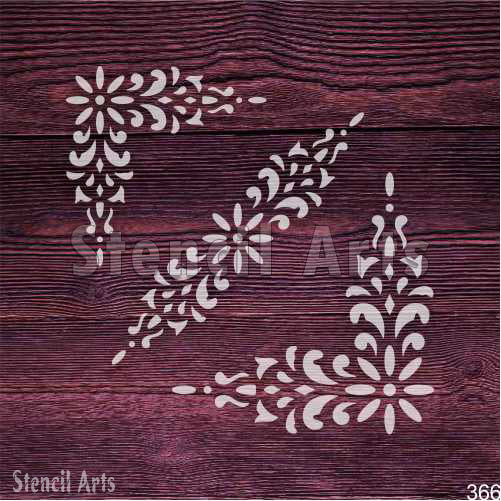 Chevron Corner Stencil - Modern Geometric Border for DIY Decor