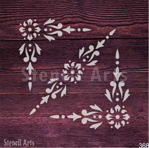 Elegant Corner Stencil - Decorative Design for Walls & Crafts