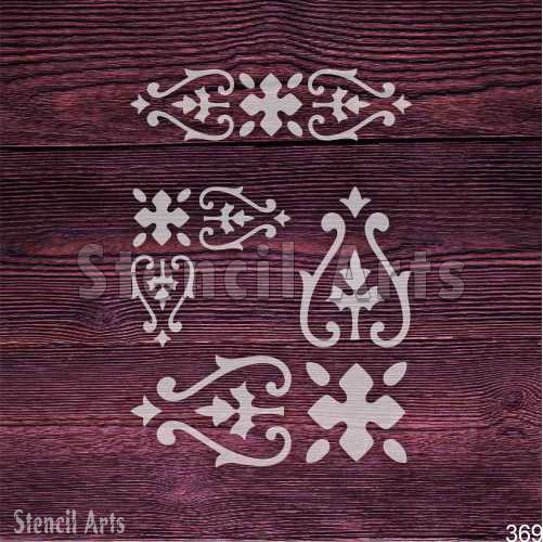 Decorative Corner Stencil - Ideal for Walls, Furniture & Fabric