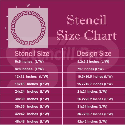 Versace Round Border Stencil for DIY Wall and Floor Patterns