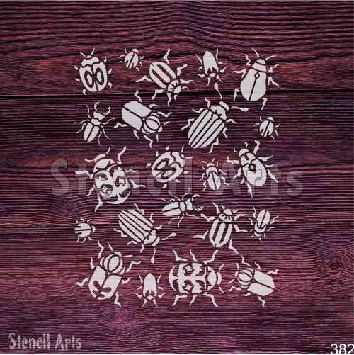 Insects and Animal Stencil – Reusable Mylar Stencil for Wall, Fabric & Craft Projects