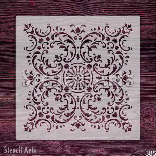 Ornamental Motif Stencil – Reusable Decorative Wall & Craft Design