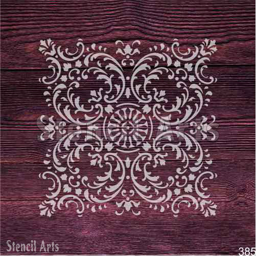 Ornamental Motif Stencil – Reusable Decorative Wall & Craft Design