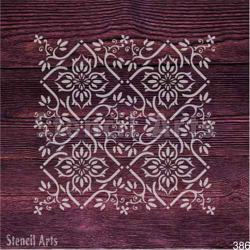 Rustic Retreat Tile Pattern Stencil – Reusable Geometric Wall & Floor Design