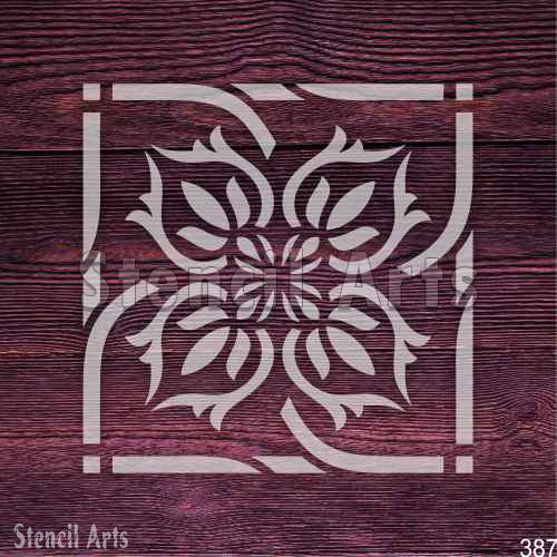 Rustic Retreat Tile Stencil – Reusable Geometric Wall & Floor Design, Large Size Stencil