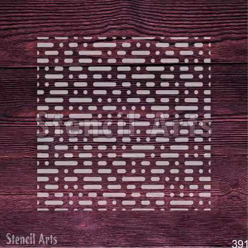 Dot Dash Pattern Stencil – Reusable Minimalist Line Design by Stencil Arts