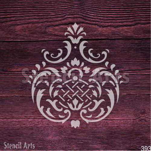 Opulent Oasis Damask Stencil – Reusable Elegant Wall & Furniture Design
