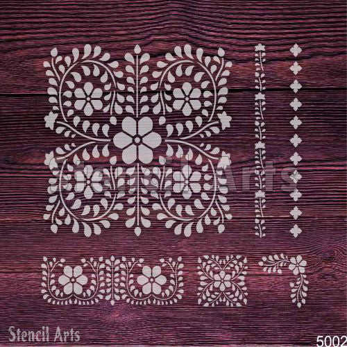 Bohemian Bliss Decorative Stencil - Artistic Design for Upcycled Furniture by Stencil Arts