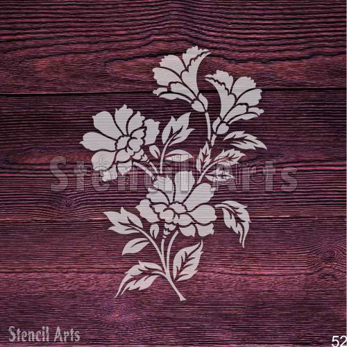 Rosewood Bliss Flower Stencil for Scrapbooking, Cardmaking, and Home Decor