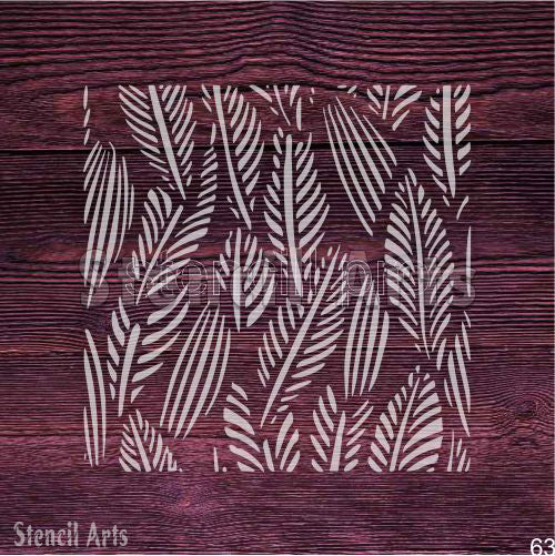 Kabartma, Scrapbooking ve Duvar Dekorasyonu için Palmiye Kurabiye Yaprağı Şablonu