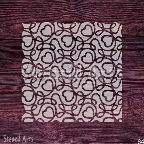 Heart Elegance Cake Stencil Reusable DIY Stencil for Painting on Paper, and Fabric