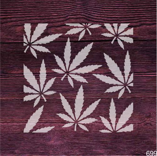 Weed Leaf Stencil – Reusable Cannabis Leaf Design for Wall, Fabric & Art Projects