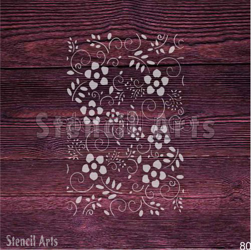 Ev El Sanatları ve Duvar Sanatı için Çiçek Desenli Şablon