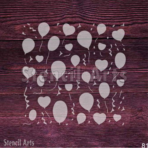Ballons pattern Stencil for Cake Decorating, Wall Painting and Home Decor