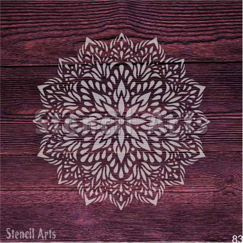 Zeminleri ve Ev Duvarlarını Boyamak İçin Çiçek Açan Mandala Şablonu