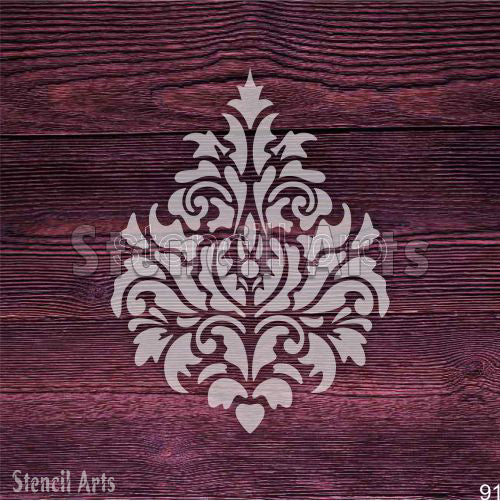 Elegant Damask Stencil – Perfect for Walls, Furniture & DIY Projects
