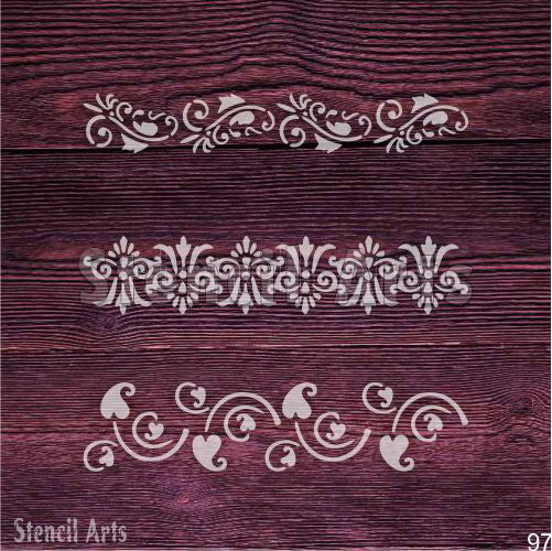 Flower Border Stencil – Elegant Floral Designs for Walls, Crafts & DIY Projects