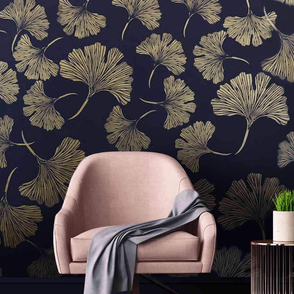 Ginkgo Leaf Stencil – Reusable Botanical Pattern for Wall, Fabric & DIY Crafts