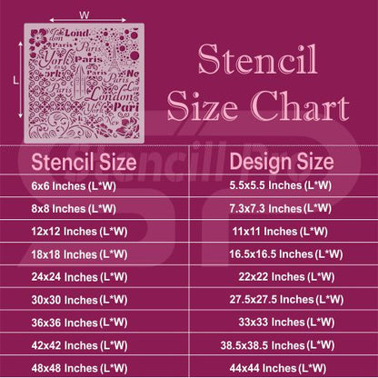 Mix Pattern Multi-Surface Stencil for DIY Projects - Stencil Arts