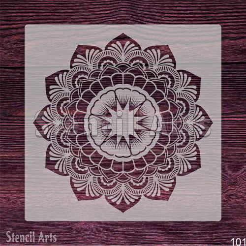 Şafak Mandala Kendin Yap Sanat Şablonu - Tuval ve Ahşap Projeleri için Mükemmel