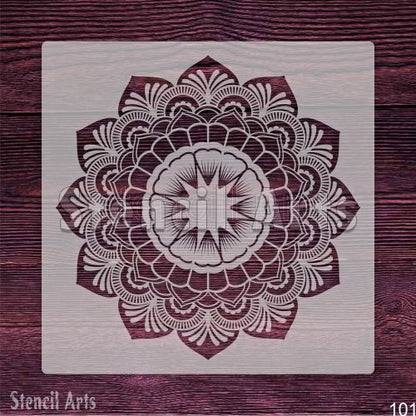 Şafak Mandala Kendin Yap Sanat Şablonu - Tuval ve Ahşap Projeleri için Mükemmel