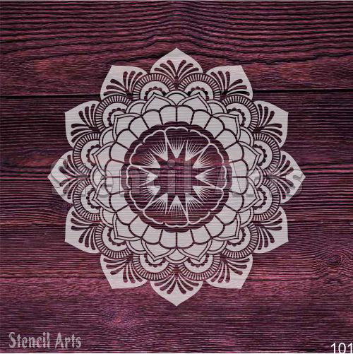Şafak Mandala Kendin Yap Sanat Şablonu - Tuval ve Ahşap Projeleri için Mükemmel
