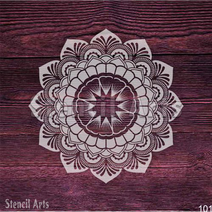 Şafak Mandala Kendin Yap Sanat Şablonu - Tuval ve Ahşap Projeleri için Mükemmel