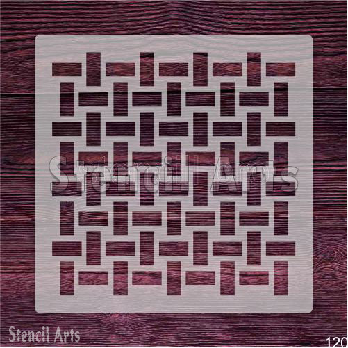 Rustic Weave Pattern DIY Layering Stencil for Home Decor & Fabric Painting