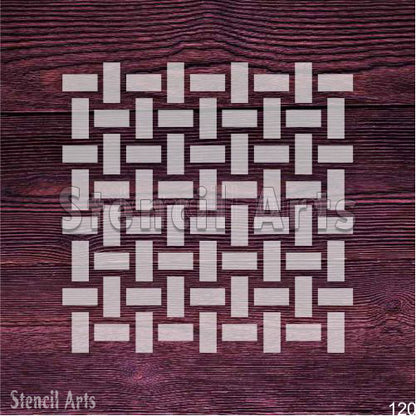 Rustic Weave Pattern DIY Layering Stencil for Home Decor & Fabric Painting
