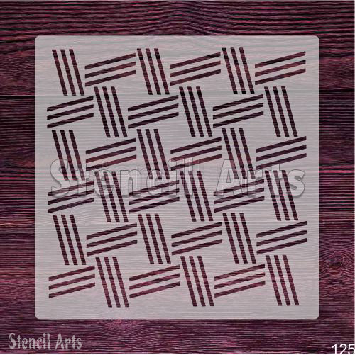 Vivid Linescape Pattern Craft Projects & Wall Painting Stencil for Precision