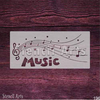 Music Layers Stencil – Reusable Musical Notes Design for Walls, Furniture & Crafts