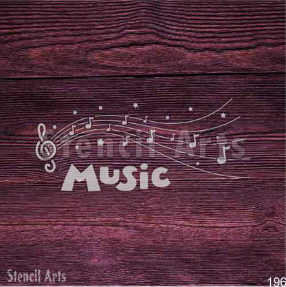 Music Layers Stencil – Reusable Musical Notes Design for Walls, Furniture & Crafts