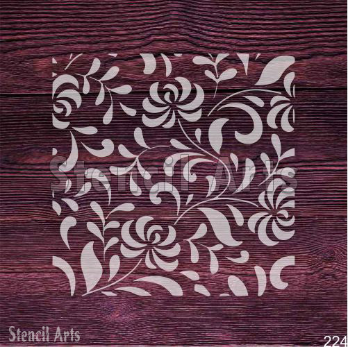 Poppy Passion Çiçek Desen Şablonu – Duvarlar ve El Sanatları için Yeniden Kullanılabilir Açan Çiçek Tasarımı