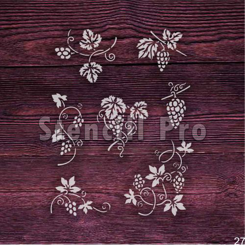 Üzüm Asmaları Ve Dalları Ev Dekorasyonu İçin Tekrar Kullanılabilir Şablon