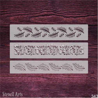 Nature Railing Stencil Nature Border Stencils - Add a Touch of Nature to DIY Projects ...