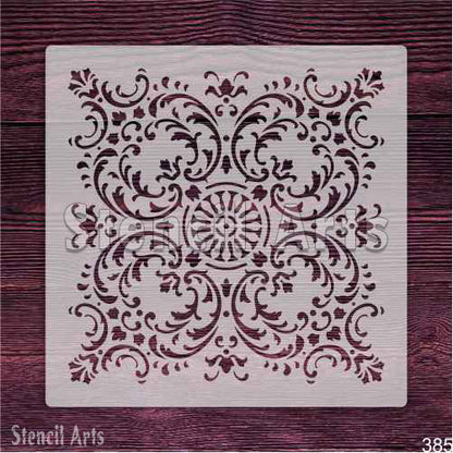 Ornamental Motif Stencil – Reusable Decorative Wall & Craft Design