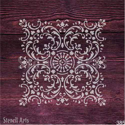 Ornamental Motif Stencil – Reusable Decorative Wall & Craft Design