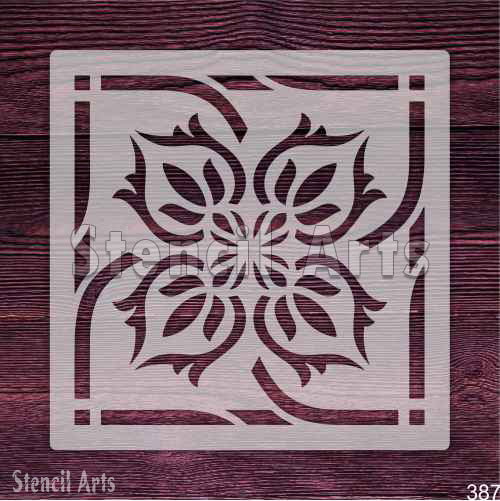 Rustic Retreat Tile Stencil – Reusable Geometric Wall & Floor Design, Large Size Stencil