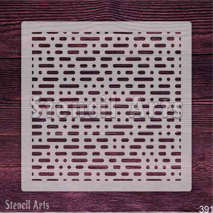 Dot Dash Pattern Stencil – Reusable Minimalist Line Design by Stencil Arts