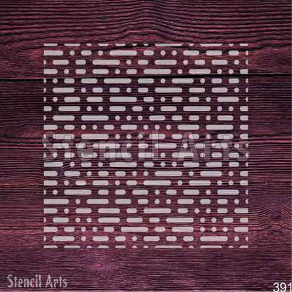 Dot Dash Pattern Stencil – Reusable Minimalist Line Design by Stencil Arts