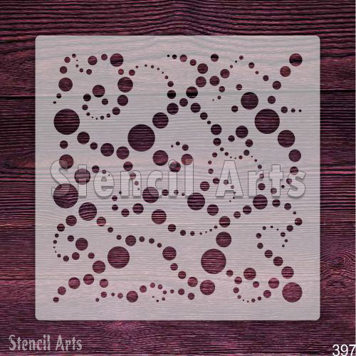 Bubbles & Glitter Pattern Stencil – Reusable Fun Design for Walls & Decor