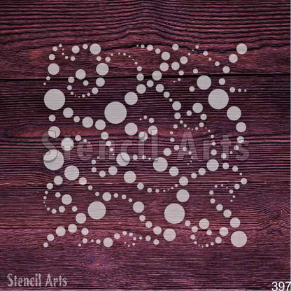 Bubbles & Glitter Pattern Stencil – Reusable Fun Design for Walls & Decor